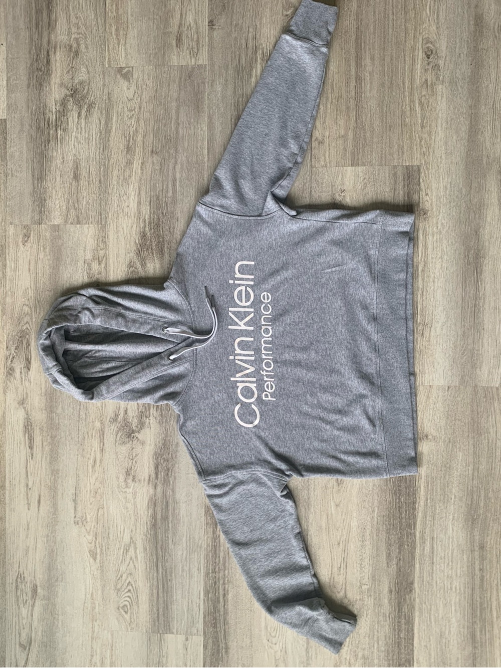 Calvin Klein Heather Gray Hooded Pullover size medium